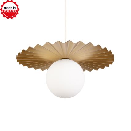 Κρεμαστό φωτιστικό με καλώδιο SUNPLISS, 1xG9/10W/230V, διάμ. 30 εκ., χρυσό/κρεμ