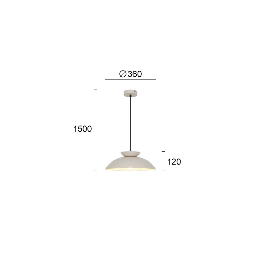 Κρεμαστό φωτιστικό με καλώδιο SUPERB 1xE27/40W/230V μπεζ