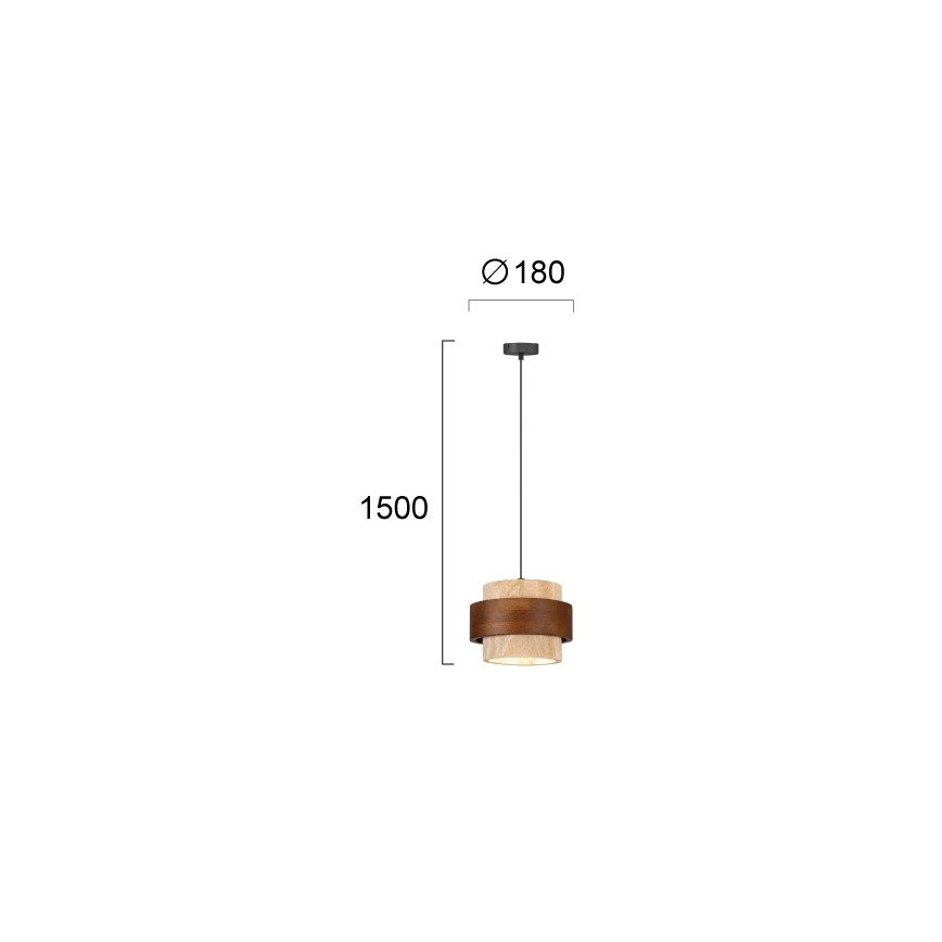 Κρεμαστό φωτιστικό με καλώδιο SUSAN 1xGX53/15W/230V καφέ/μπεζ