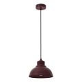 Κρεμαστό φωτιστικό με καλώδιο SVEN 1xE27/15W/230V βουργουνδί