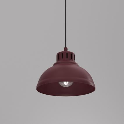 Κρεμαστό φωτιστικό με καλώδιο SVEN 1xE27/15W/230V βουργουνδί