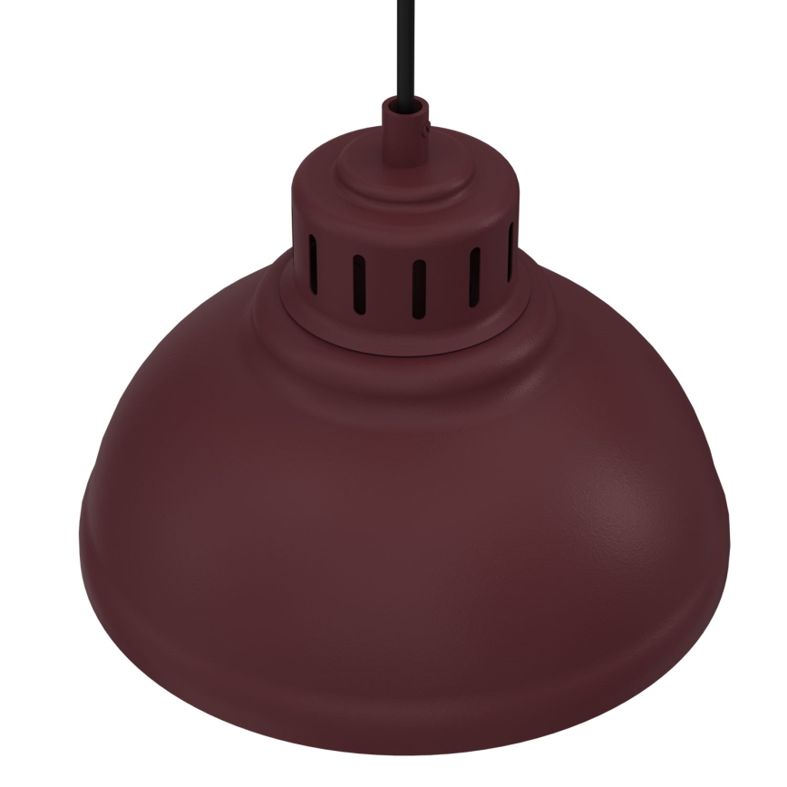 Κρεμαστό φωτιστικό με καλώδιο SVEN 1xE27/15W/230V βουργουνδί