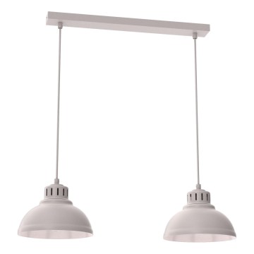 Κρεμαστό φωτιστικό με καλώδιο SVEN 2xE27/15W/230V, σε κρεμ απόχρωση