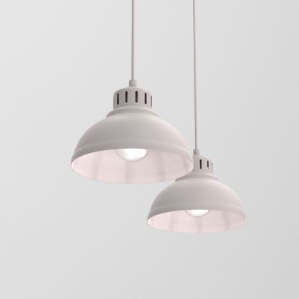 Κρεμαστό φωτιστικό με καλώδιο SVEN 2xE27/15W/230V, σε κρεμ απόχρωση