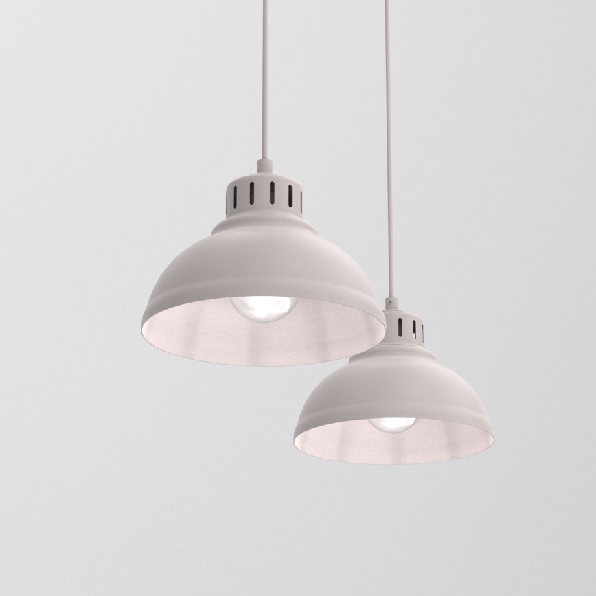 Κρεμαστό φωτιστικό με καλώδιο SVEN 2xE27/15W/230V, σε κρεμ απόχρωση