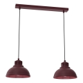 Κρεμαστό φωτιστικό με καλώδιο SVEN 2xE27/15W/230V μπουργουνδί