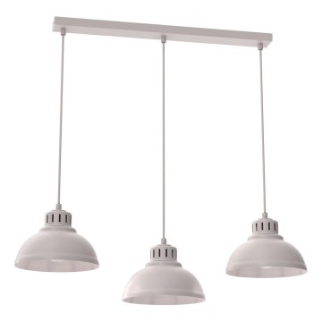 Κρεμαστό φωτιστικό με καλώδιο SVEN 3xE27/15W/230V σε απόχρωση κρεμ