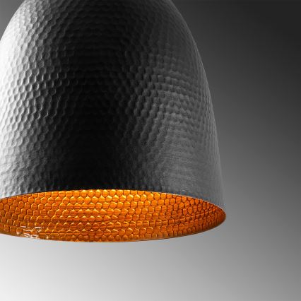 Κρεμαστό φωτιστικό με καλώδιο TATTOO 1xE27/40W/230V, διάμετρος 20 cm, μαύρο