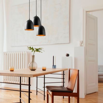 Κρεμαστό φωτιστικό με καλώδιο TATTOO 3xE27/40W/230V μαύρο