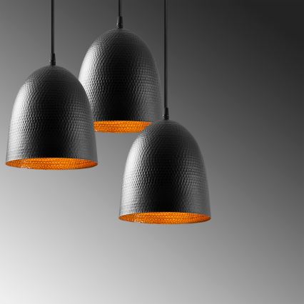 Κρεμαστό φωτιστικό με καλώδιο TATTOO 3xE27/40W/230V μαύρο