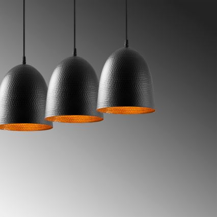 Κρεμαστό φωτιστικό με καλώδιο TATTOO 3xE27/40W/230V μαύρο