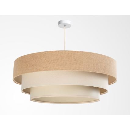 Κρεμαστό φωτιστικό με καλώδιο TRINITI, 1x E27/60W/230V, διάμ. 40 εκ., μπεζ/κρεμ
