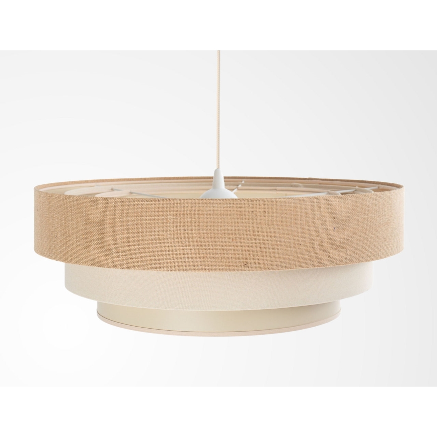 Κρεμαστό φωτιστικό με καλώδιο TRINITI, 1x E27/60W/230V, διάμ. 40 εκ., μπεζ/κρεμ