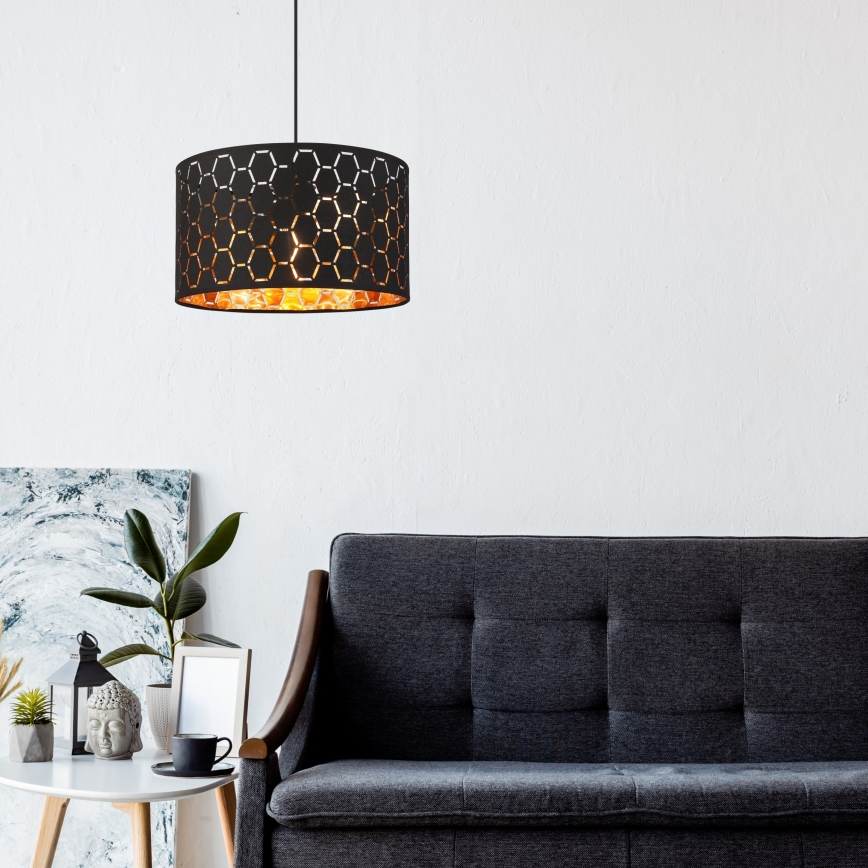 Κρεμαστό φωτιστικό με καλώδιο ULLE 1xE27/15W/230V μαύρο