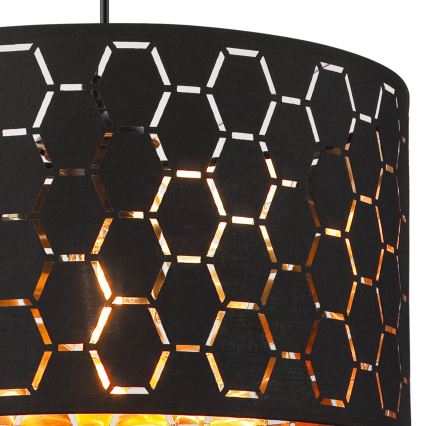 Κρεμαστό φωτιστικό με καλώδιο ULLE 1xE27/15W/230V μαύρο