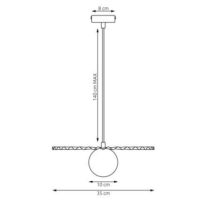 Κρεμαστό φωτιστικό με καλώδιο UMBRA 1xG9/8W/230V κόκκινο