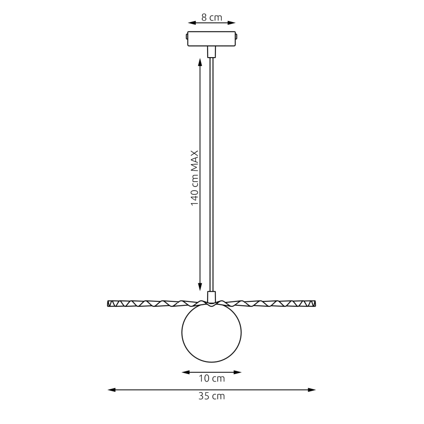 Κρεμαστό φωτιστικό με καλώδιο UMBRA 1xG9/8W/230V μαύρο