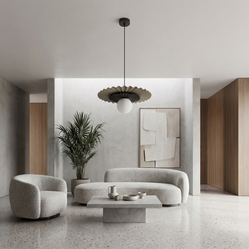 Κρεμαστό φωτιστικό με καλώδιο UMBRA 1xG9/8W/230V μαύρο/μπεζ
