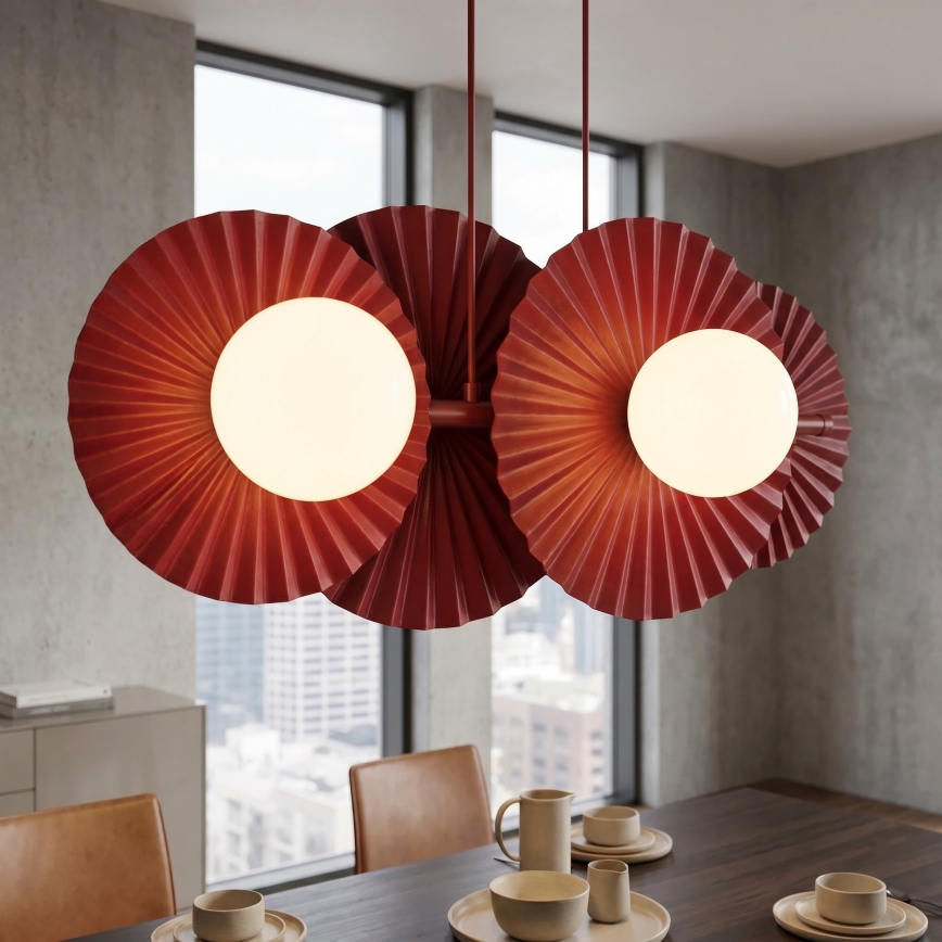 Κρεμαστό φωτιστικό με καλώδιο UMBRA 4xG9/8W/230V κόκκινο