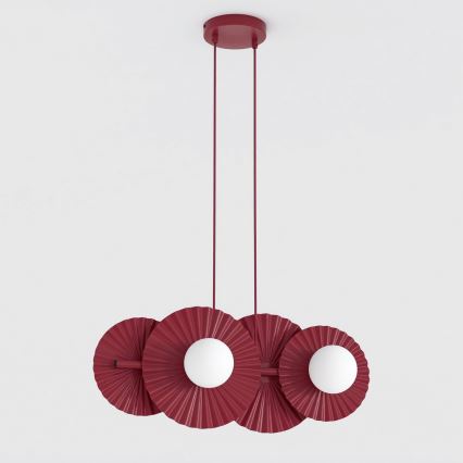 Κρεμαστό φωτιστικό με καλώδιο UMBRA 4xG9/8W/230V κόκκινο
