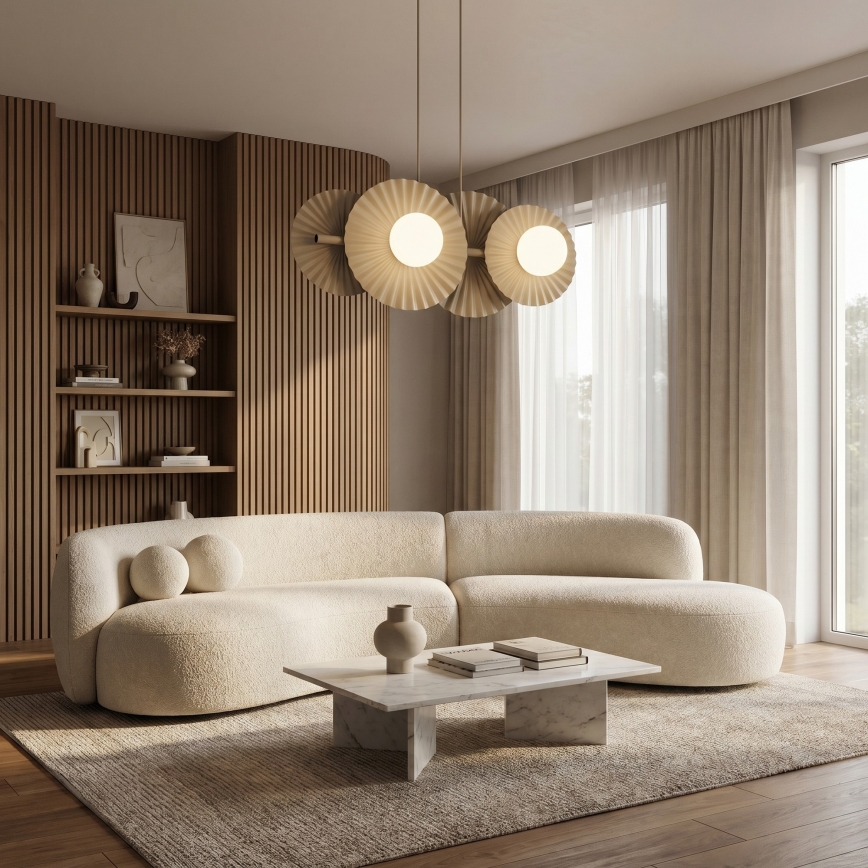 Κρεμαστό φωτιστικό με καλώδιο UMBRA 4xG9/8W/230V μπεζ