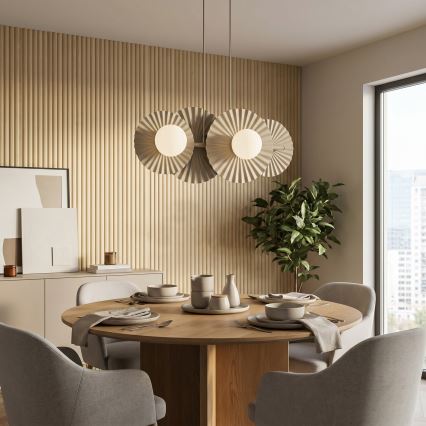 Κρεμαστό φωτιστικό με καλώδιο UMBRA 4xG9/8W/230V μπεζ