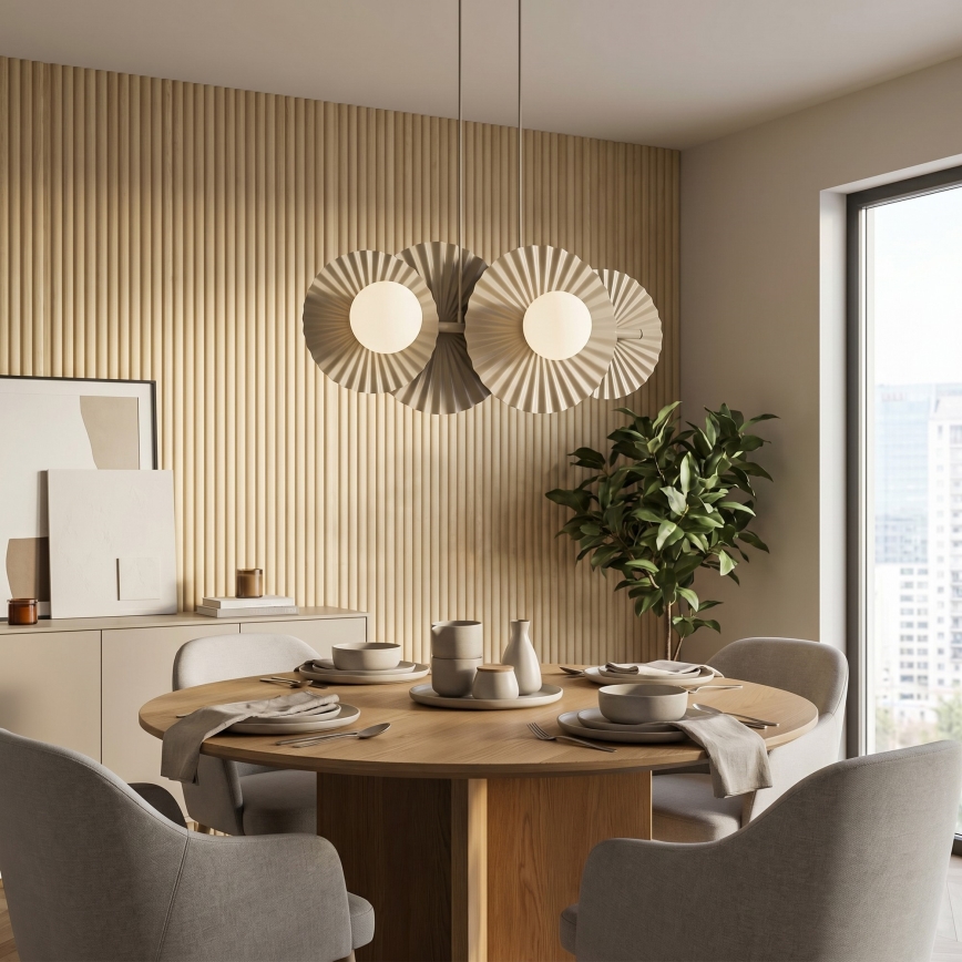 Κρεμαστό φωτιστικό με καλώδιο UMBRA 4xG9/8W/230V μπεζ