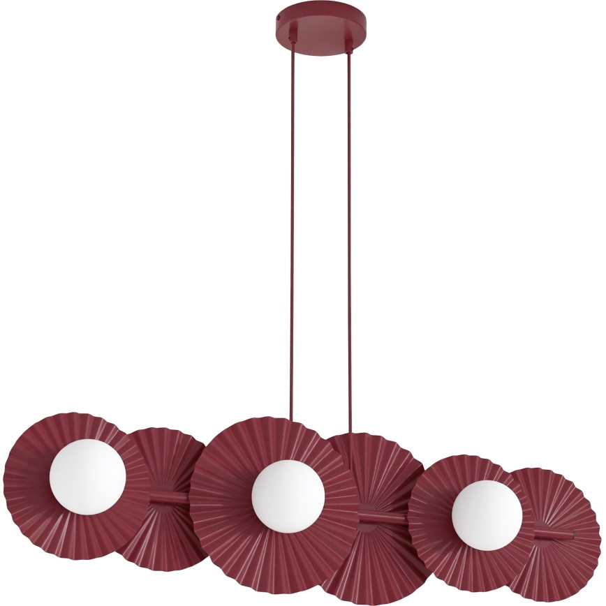 Κρεμαστό φωτιστικό με καλώδιο UMBRA 6xG9/8W/230V κόκκινο