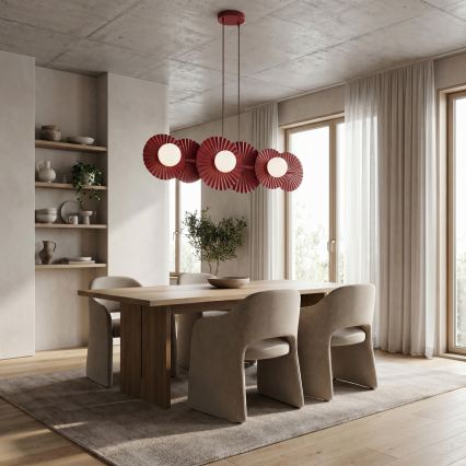 Κρεμαστό φωτιστικό με καλώδιο UMBRA 6xG9/8W/230V κόκκινο