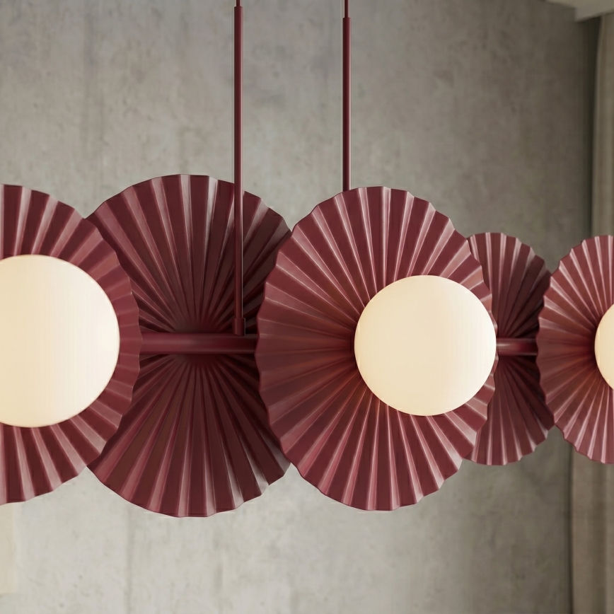 Κρεμαστό φωτιστικό με καλώδιο UMBRA 6xG9/8W/230V κόκκινο