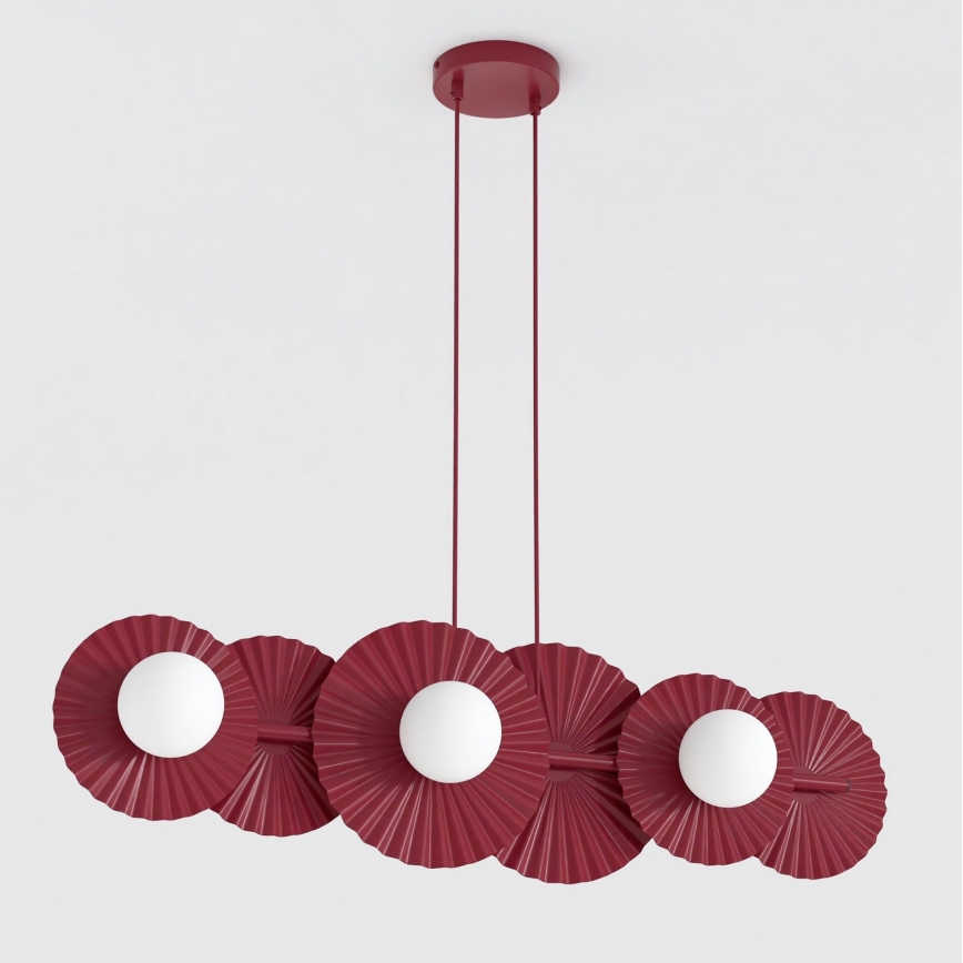Κρεμαστό φωτιστικό με καλώδιο UMBRA 6xG9/8W/230V κόκκινο