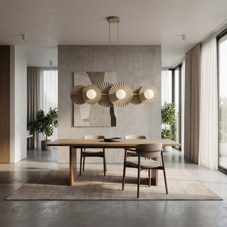 Κρεμαστό φωτιστικό με καλώδιο UMBRA 6xG9/8W/230V μπεζ