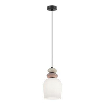 Κρεμαστό φωτιστικό με καλώδιο VALISIA 3xE27/40W/230V μπεζ/ελαιοπράσινο