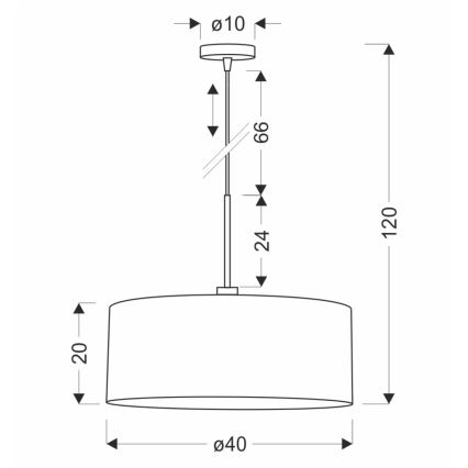 Κρεμαστό φωτιστικό με καλώδιο VANTI 1xE27/40W/230V πράσινο