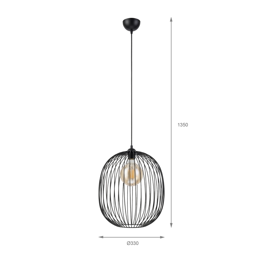 Κρεμαστό φωτιστικό με καλώδιο VELARE 1xE27/15W/230V χρυσό/διάφανο