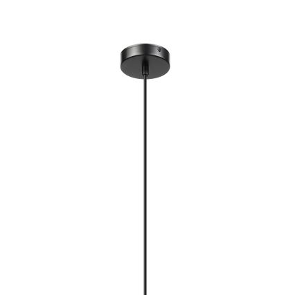 Κρεμαστό φωτιστικό με καλώδιο VELLO 1xE27/15W/230V μαύρο/καπνιστό μπεζ/μαύρο