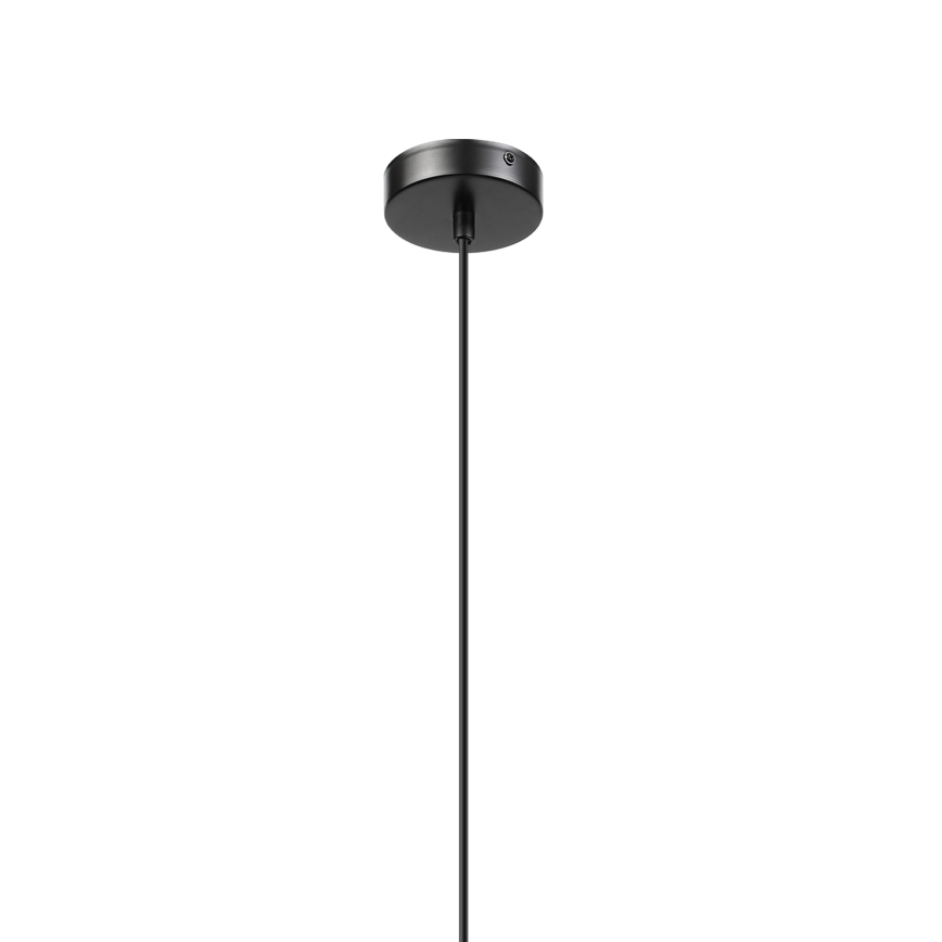 Κρεμαστό φωτιστικό με καλώδιο VELLO 1xE27/15W/230V μαύρο/καπνιστό μπεζ/μαύρο