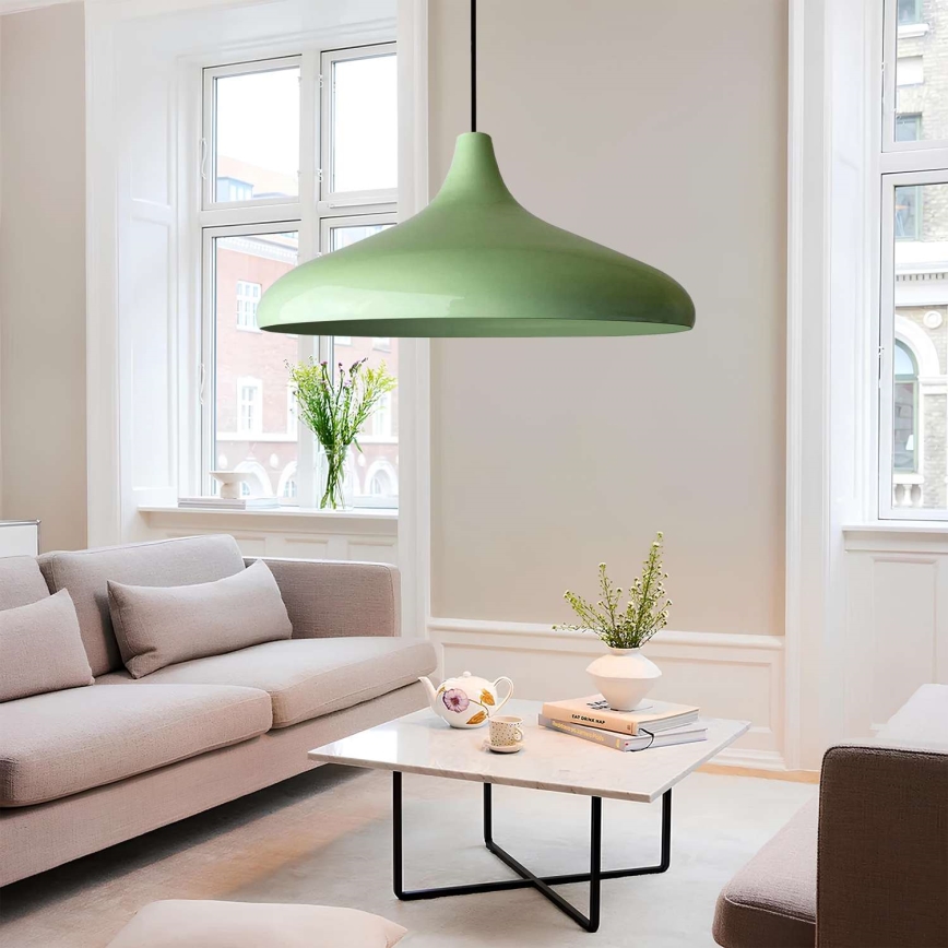 Κρεμαστό φωτιστικό με καλώδιο VULCANO 1xE27/40W/230V πράσινο