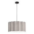 Κρεμαστό φωτιστικό με καλώδιο WAVY 1xE27/14W/230V γκρι