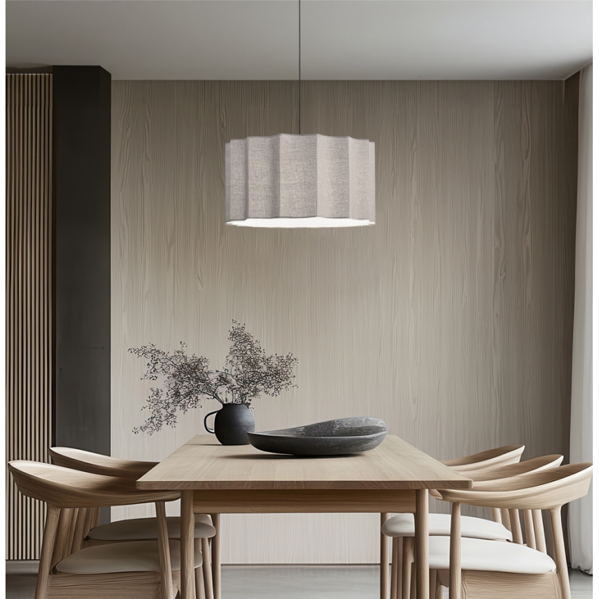 Κρεμαστό φωτιστικό με καλώδιο WAVY 1xE27/14W/230V γκρι