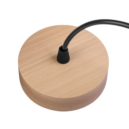 Κρεμαστό φωτιστικό με καλώδιο WOODNEST 1xE27/15W/230V πεύκο/καπνιστό μαύρο