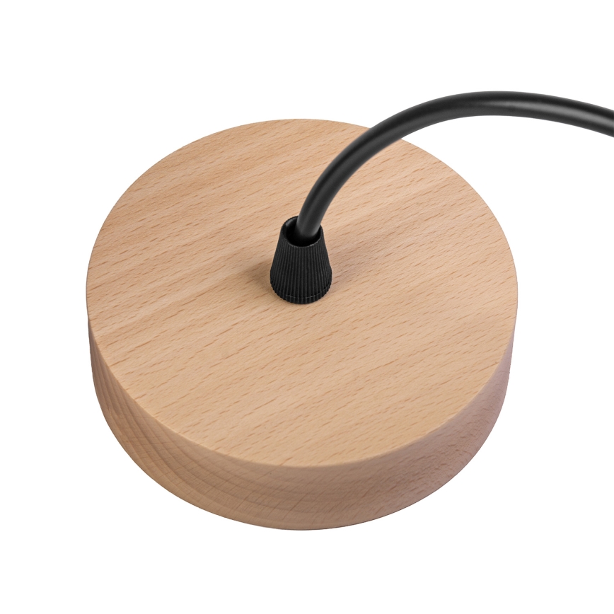 Κρεμαστό φωτιστικό με καλώδιο WOODNEST 1xE27/15W/230V πεύκο/καπνιστό μαύρο