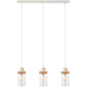 Κρεμαστό φωτιστικό με καλώδιο WOODNEST 3xE27/15W/230V πεύκο/κρεμ