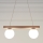 Κρεμαστό φωτιστικό με καλώδιο WOODSTOCK 2xE27/15W/230V ξύλινο/κρεμ