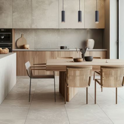 Κρεμαστό φωτιστικό με καλώδιο για σύστημα ράγας PIPE 3xGU10/10W/230V μαύρο