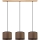 Κρεμαστό φωτιστικό με συρματόσχοινο BENITA 3xE27/40W/230V καφέ/βελανιδιά