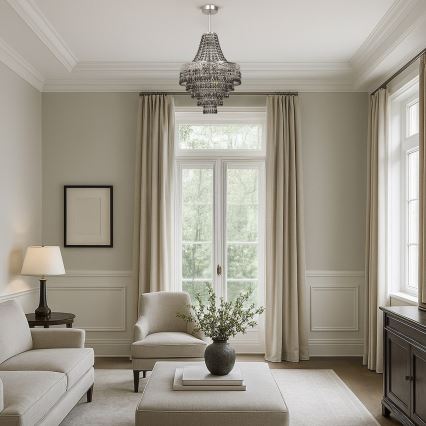 Κρεμαστό φωτιστικό με ράβδο CORAL 3xE14/40W/230V διάμ. 36 cm