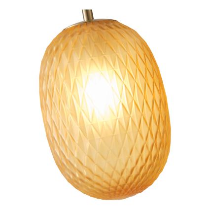 Κρεμαστό φωτιστικό οροφής 1xE14/25W/230V καφέ pr. 15 cm