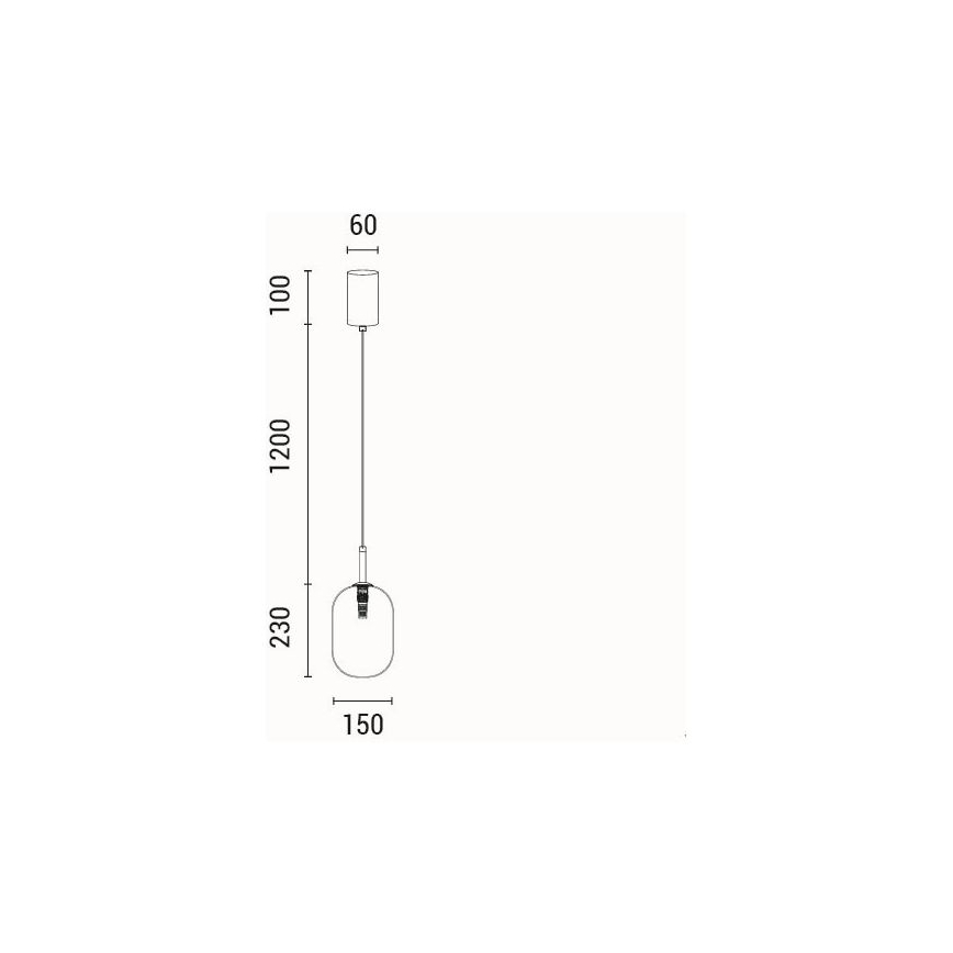 Κρεμαστό φωτιστικό οροφής 1xE14/25W/230V διαφανές διάμετρος 15 cm