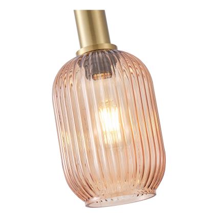 Κρεμαστό φωτιστικό οροφής 1xE27/15W/230V καφέ pr. 13 cm